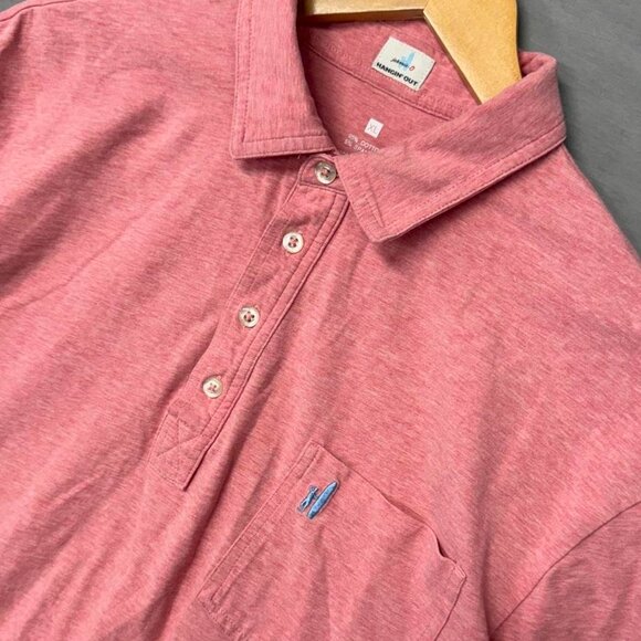 JOHNNIE-O THE ORIGINAL NEESE Pink POLO SHIRT Men’s‎ XL - Picture 3 of 4